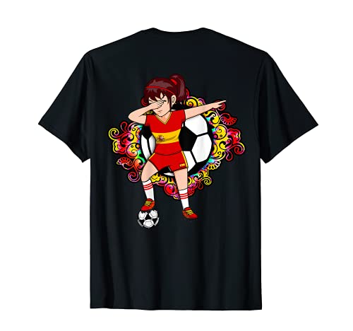 Dabbing Fußball Mädchen Spanien Fans Trikot Floral Fußball Blume T-Shirt Dabbing Fußball Mädchen Spanien Fans Trikot Floral Fußball Blume T-Shirt von Teeisle Spain Soccer