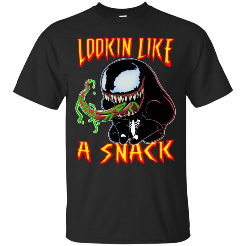 Venom Snack Shirt | Eddie Brock T-Shirt Gift Spinnenmann 90Er Jahre Symbiote Süßes Hingucker Gemetzel Superheld Tom Hardy von TeemMeme