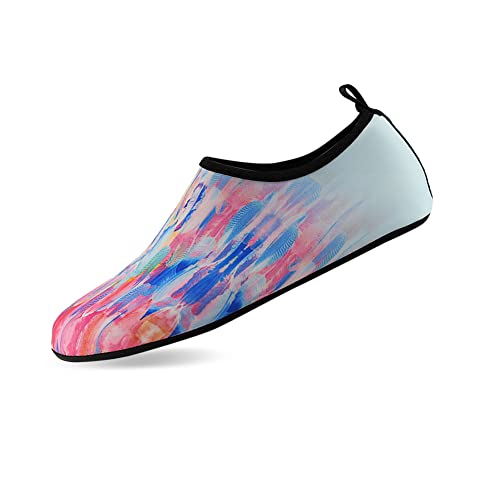 Teemie Badeschuhe Herren Damen Wasserschuhe Unisex Schwimmschuhe Strandschuhe Schnell Trocknend Aquaschuhe Breathable Surfschuhe für Pool Beach Farbe 42/43 von Teemie