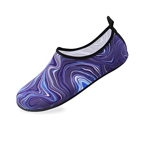 Teemie Badeschuhe Herren Damen Wasserschuhe Unisex Schwimmschuhe Strandschuhe Schnell Trocknend Aquaschuhe Breathable Surfschuhe für Pool Beach Blau 38/39 von Teemie