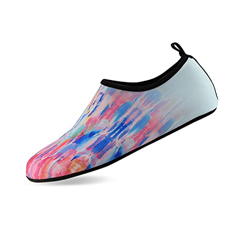 Teemie Badeschuhe Herren Damen Wasserschuhe Unisex Schwimmschuhe Strandschuhe Schnell Trocknend Aquaschuhe Breathable Surfschuhe für Pool Beach Farbe 38/39 von Teemie