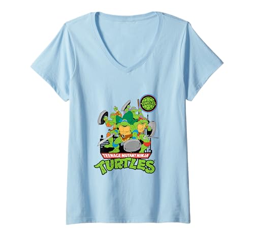 Damen Teenage Mutant Ninja Turtles Mutated In 1984 T-Shirt mit V-Ausschnitt von Teenage Mutant Ninja Turtles