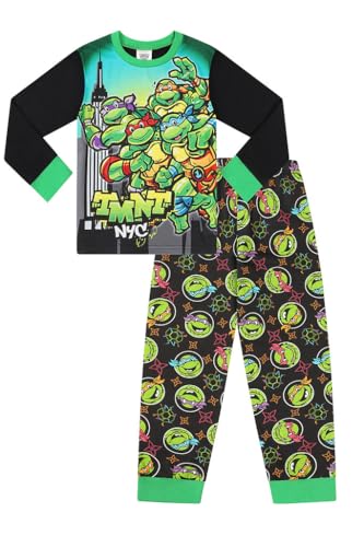 TEENAGE MUTANT NINJA Turtles Langes Pyjama-Set für Jungen und Mädchen, grün, 4-5 Years von Teenage Mutant Ninja Turtles