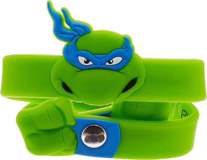Teenage Mutant Ninja Turtles Armband Teenage Mutant Ninja Turtles Armband Leonardo, Raphael, Michelangelo, Donatello Armreif zum Sammeln und Tragen Jungen + Mädchen in Blau Orange Lila von Teenage Mutant Ninja Turtles