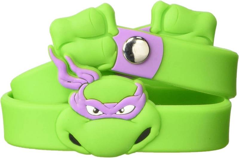 Teenage Mutant Ninja Turtles Armband Teenage Mutant Ninja Turtles Armband Leonardo, Raphael, Michelangelo, Donatello Armreif zum Sammeln und Tragen Jungen + Mädchen in Blau Orange Lila von Teenage Mutant Ninja Turtles