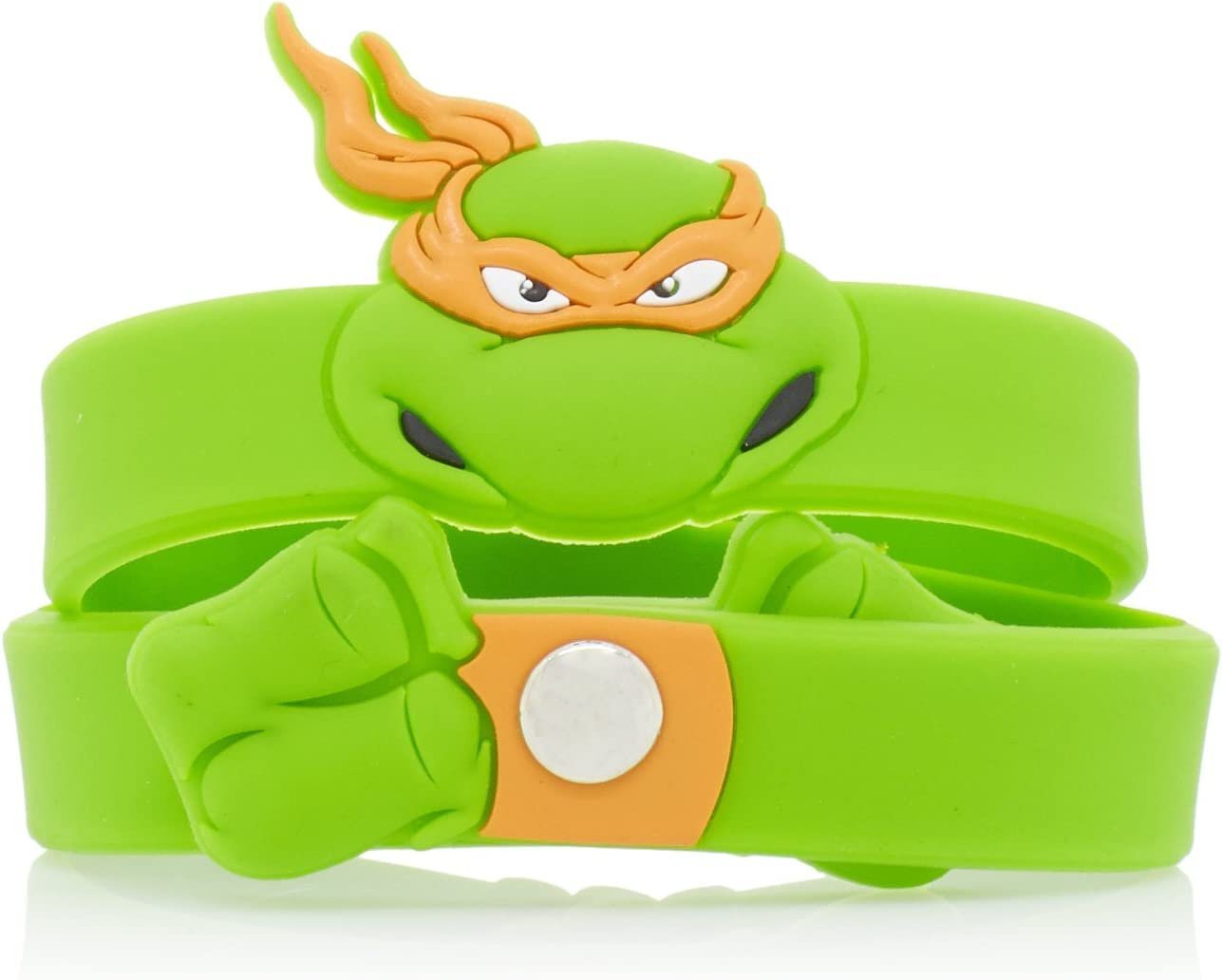 Teenage Mutant Ninja Turtles Armband Teenage Mutant Ninja Turtles Armband Leonardo, Raphael, Michelangelo, Donatello Armreif zum Sammeln und Tragen Jungen + Mädchen in Blau Orange Lila von Teenage Mutant Ninja Turtles