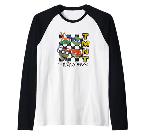 Teenage Mutant Ninja Turtles Checkered The Steely Boys Faces Raglan von Teenage Mutant Ninja Turtles