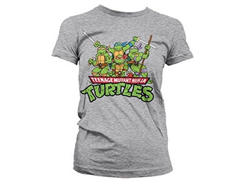 Teenage Mutant Ninja Turtles Damen T-Shirt Gr. Medium, grau meliert von Teenage Mutant Ninja Turtles