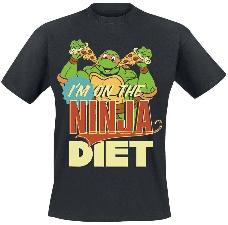 Teenage Mutant Ninja Turtles I´m On The Ninja Diet T-Shirt schwarz in L von Teenage Mutant Ninja Turtles