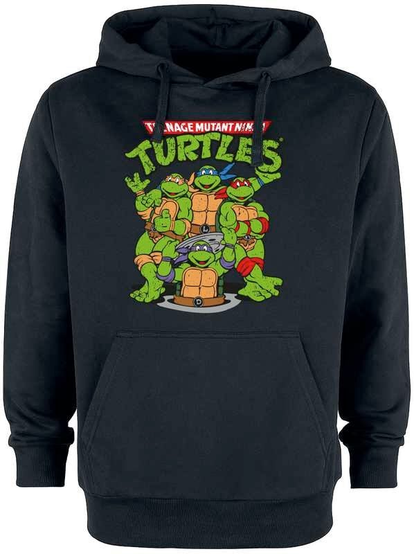 Teenage Mutant Ninja Turtles Kapuzenpullover - Turtles Group - S bis 3XL - für Männer - Größe M - schwarz  - EMP exklusives Merchandise! von Teenage Mutant Ninja Turtles