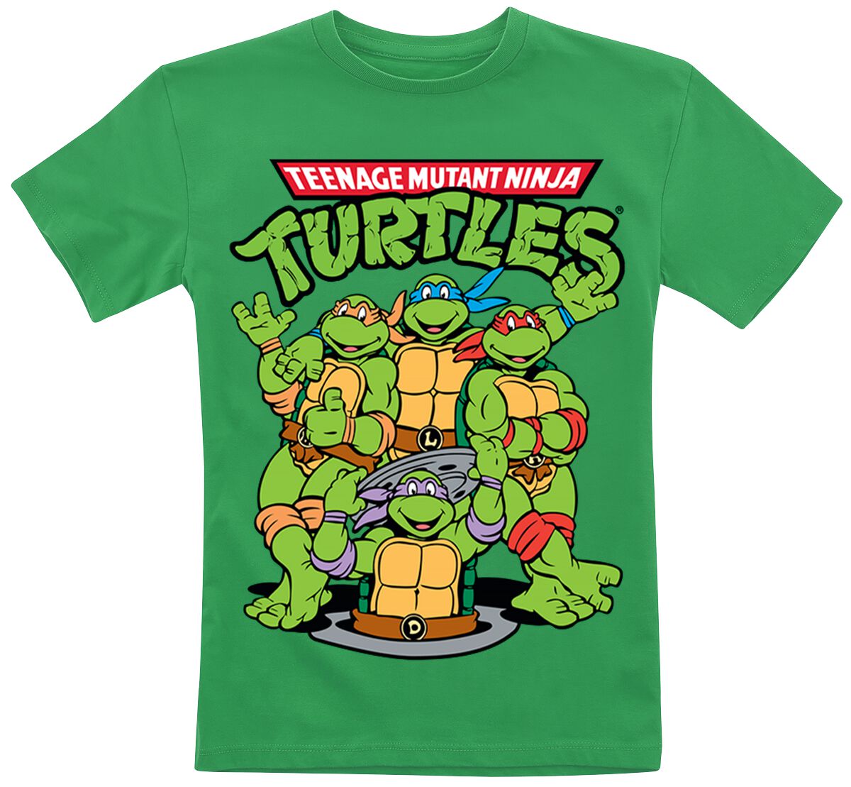 Teenage Mutant Ninja Turtles Kids - Group T-Shirt grün in 116 von Teenage Mutant Ninja Turtles