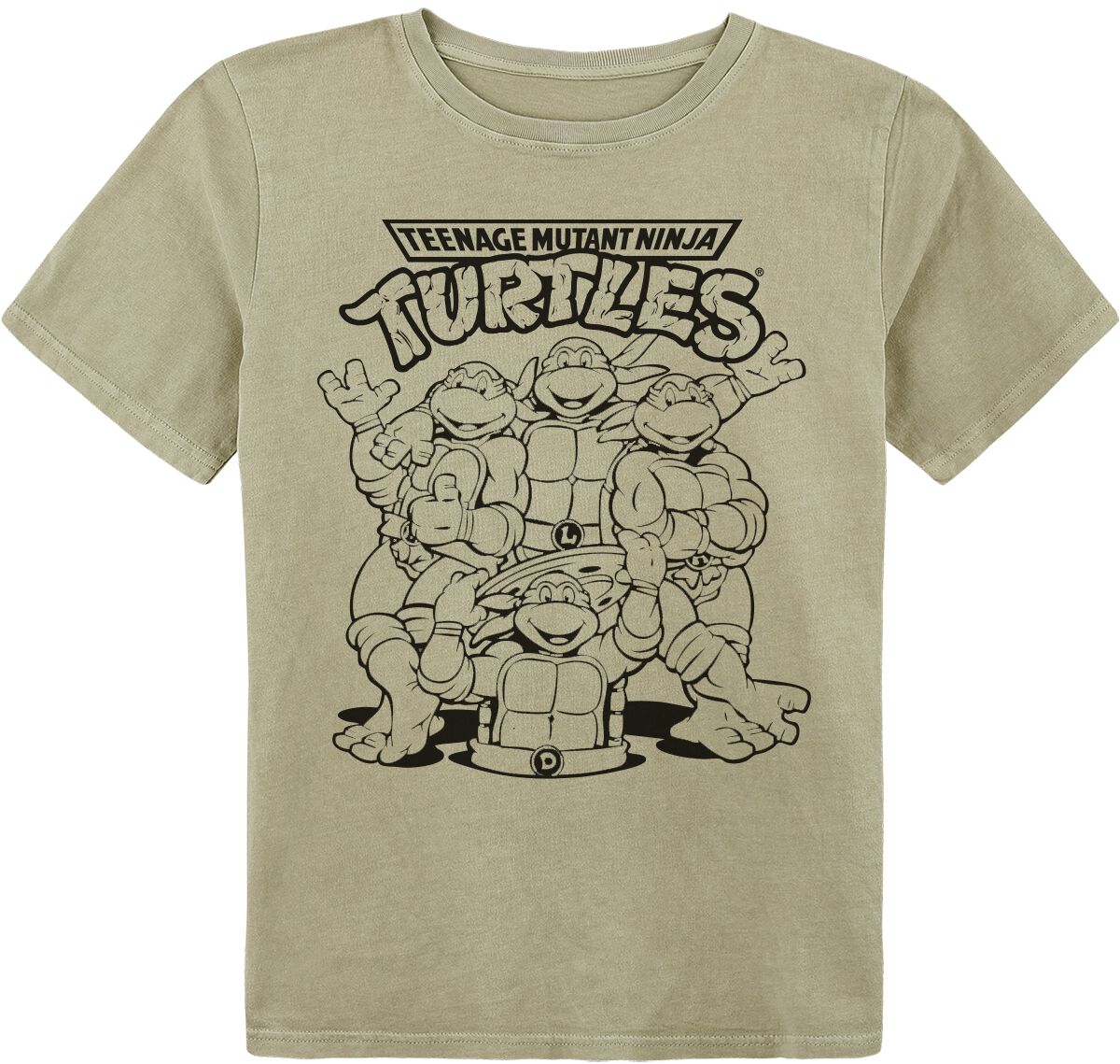 Teenage Mutant Ninja Turtles Kids - Gruppe T-Shirt grün in 116 von Teenage Mutant Ninja Turtles