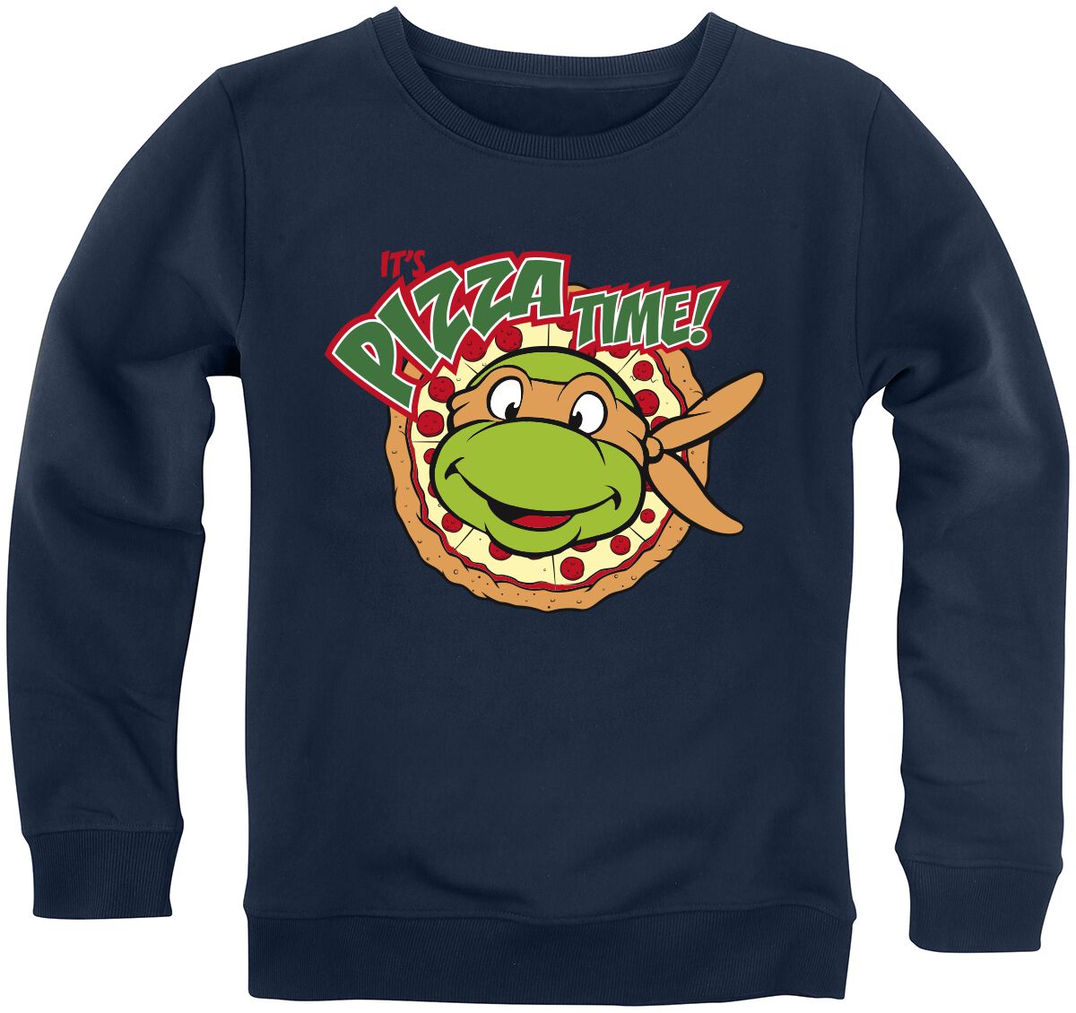 Teenage Mutant Ninja Turtles Kids - It`s Pizza Time! Sweatshirt blau in 116 von Teenage Mutant Ninja Turtles