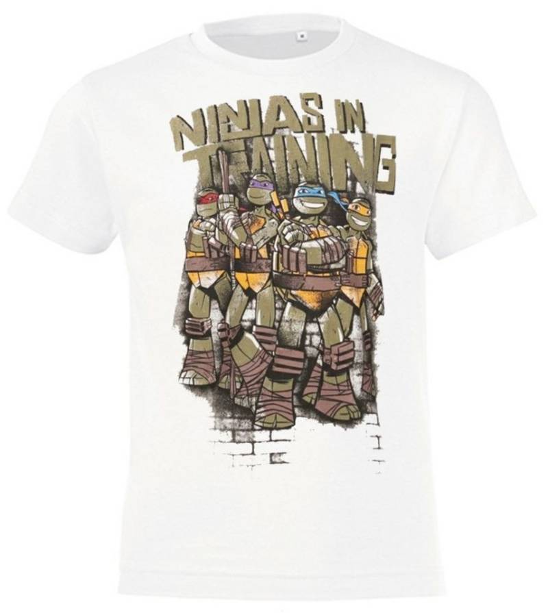 Teenage Mutant Ninja Turtles Print-Shirt NINJA TURTLES T-SHIRT Jungen + Mädchen weiß Gr.140-182 von Teenage Mutant Ninja Turtles