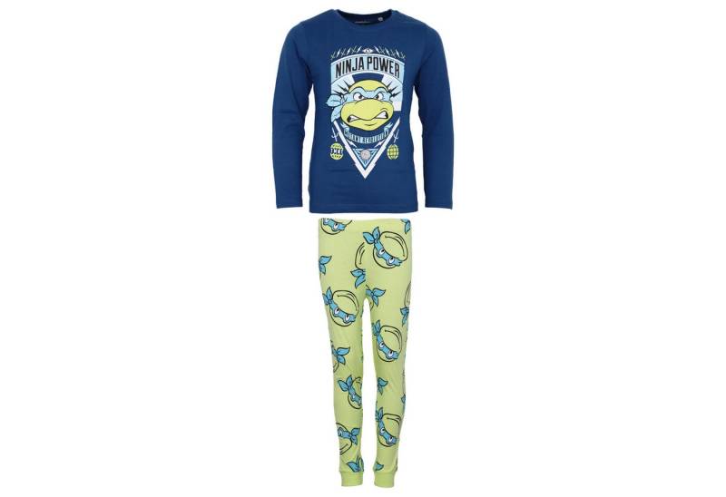 Teenage Mutant Ninja Turtles Schlafanzug Teenage Mutant Ninja Turtles Kinder Jungen langarm Pyjama Gr. 110 bis 140 von Teenage Mutant Ninja Turtles