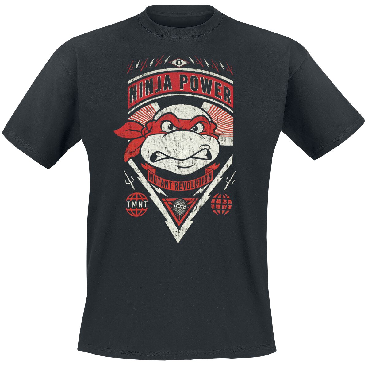 Teenage Mutant Ninja Turtles T-Shirt - Raphael - Ninja Power - S bis XXL - für Männer - Größe M - schwarz  - Lizenzierter Fanartikel von Teenage Mutant Ninja Turtles