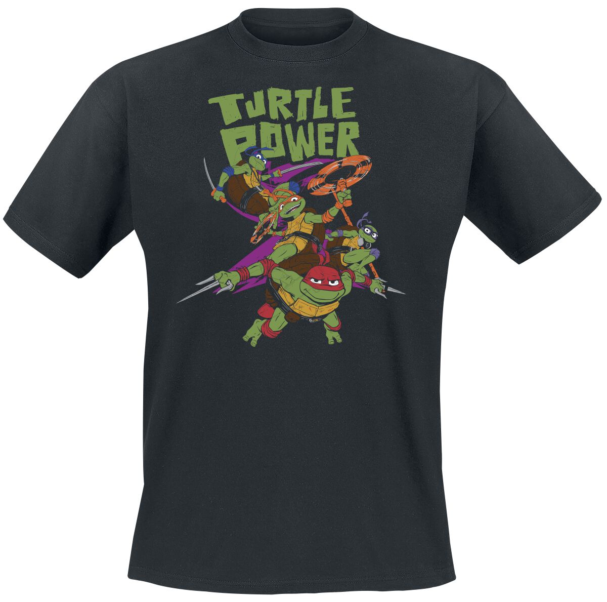 Teenage Mutant Ninja Turtles T-Shirt - Turtle Power - S bis L - für Männer - Größe M - schwarz  - EMP exklusives Merchandise! von Teenage Mutant Ninja Turtles