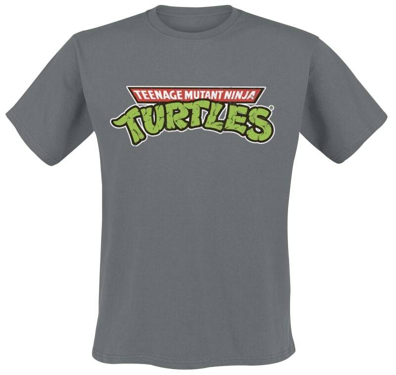 Teenage Mutant Ninja Turtles TMNT Classic Logo T-Shirt dunkelgrau in S von Teenage Mutant Ninja Turtles