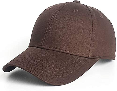 Etyepoh Unisex Kappe - Baseball Cap für Herren und Damen, Verstellbar Reine Farbe Baseboard Baseballkappe Mütze (A-Kaffee) von Etyepoh