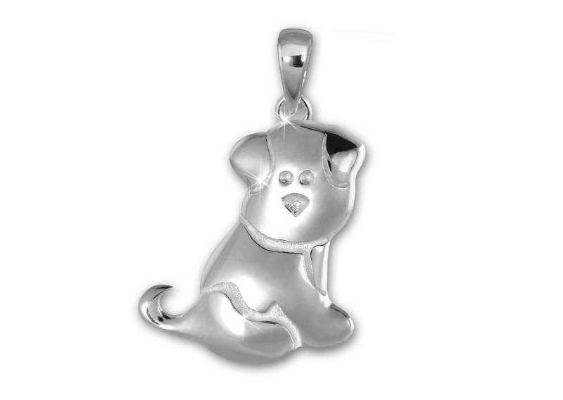 Teenie-Weenie Kettenanhänger Teenie-Weenie Ketten Anhänger Hund SD, Hund Kettenanhänger 925 Sterling Silber, Farbe: silber von Teenie-Weenie