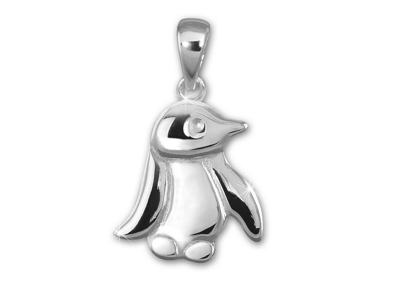 Teenie-Weenie Kettenanhänger Teenie-Weenie Ketten Anhänger Pinguin, Pinguin Kettenanhänger 925 Sterling Silber, Farbe: silber von Teenie-Weenie