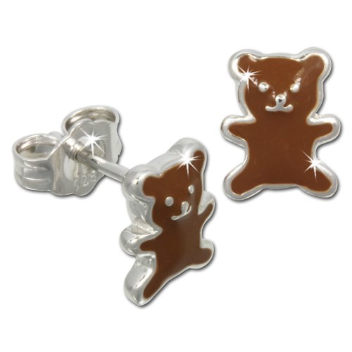 Teenie Weenie Kinder und Jugendliche-Ohrstecker 925 Sterling Silber Emaille VSDO610N von Teenie-Weenie