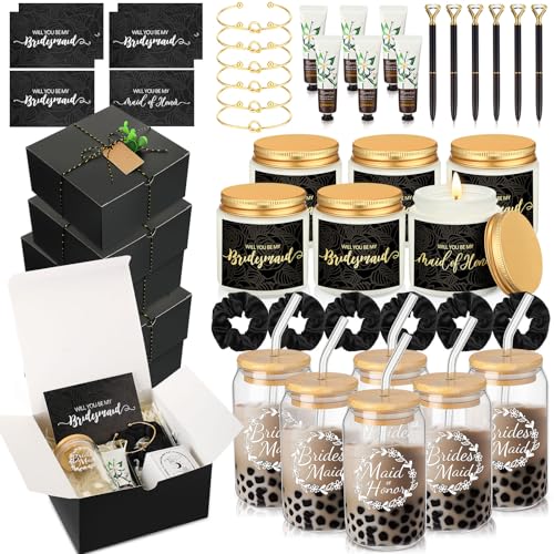Teenyyou 60er Set Brautjungfer Geschenkboxen mit Brautjungfer Geschenkbox, inklusive Geschenkbox, Glasbecher, Kerzen, Karten, Haargummis, geknotete Armbänder für Teenyyou 60er Set Brautjungfer Geschenkboxen mit Brautjungfer Geschenkbox, inklusive Geschenkbox, Glasbecher, Kerzen, Karten, Haargummis, geknotete Armbänder für von Teenyyou
