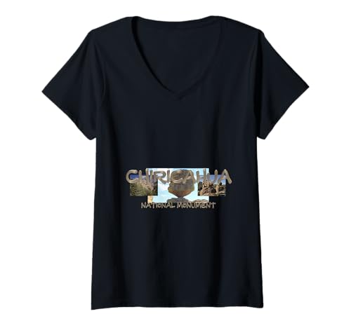 Damen Chiricahua Nationaldenkmal T-Shirt mit V-Ausschnitt Damen Chiricahua Nationaldenkmal T-Shirt mit V-Ausschnitt von Teepossible History