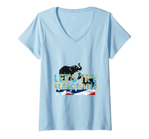 Damen Versuchen wir es vernünftig T-Shirt mit V-Ausschnitt Damen Versuchen wir es vernünftig T-Shirt mit V-Ausschnitt von Teepossible