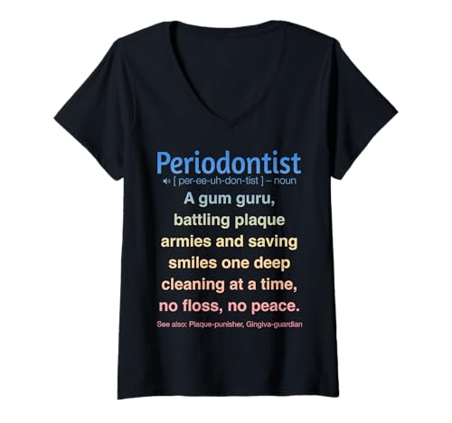 Damen Parodontologe T-Shirt mit V-Ausschnitt Damen Parodontologe T-Shirt mit V-Ausschnitt von Tees & Gifts for Periodontists