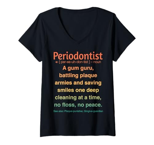 Damen Parodontologe T-Shirt mit V-Ausschnitt Damen Parodontologe T-Shirt mit V-Ausschnitt von Tees & Gifts for Periodontists