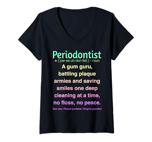 Damen Parodontologe T-Shirt mit V-Ausschnitt Damen Parodontologe T-Shirt mit V-Ausschnitt von Tees & Gifts for Periodontists