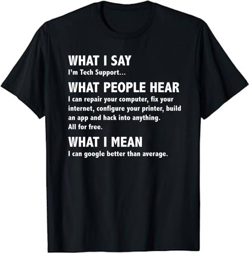 Lustiges Tech Support T-Shirt Sysdmin Geek Nerd Geschenk von TeesParadise
