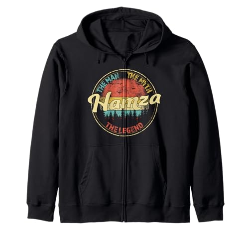 Hamza The Man The Myth The Legend Personalisierter Name Kapuzenjacke von Teeschase: Get More Custom Name Apparel
