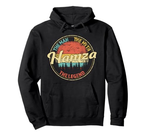 Hamza The Man The Myth The Legend Personalisierter Name Pullover Hoodie von Teeschase: Get More Custom Name Apparel