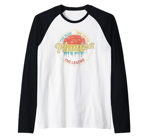 Hamza The Man The Myth The Legend Personalisierter Name Raglan von Teeschase: Get More Custom Name Apparel