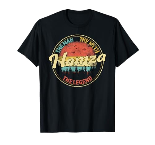 Hamza The Man The Myth The Legend Personalisierter Name T-Shirt von Teeschase: Get More Custom Name Apparel