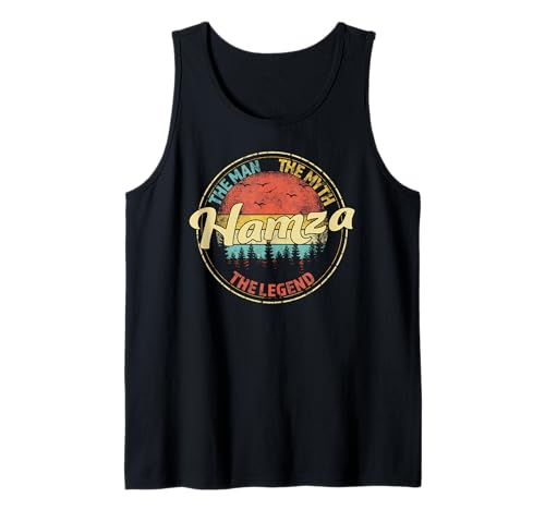 Hamza The Man The Myth The Legend Personalisierter Name Tank Top von Teeschase: Get More Custom Name Apparel