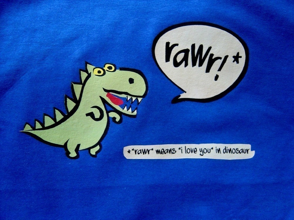 Kids Rawr Bedeutet, Ich Liebe Dich Dinosaurier T Shirt Kids Rawr Bedeutet, Ich Liebe Dich Dinosaurier T Shirt von Teesies