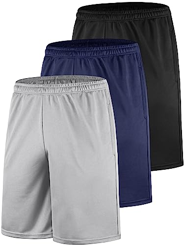 Teesmen 3er Pack Shorts Herren Gymshorts Trainingsshorts Sporthose Kurze Hosen Laufshorts männer (Multicolor set3 XL) von Teesmen