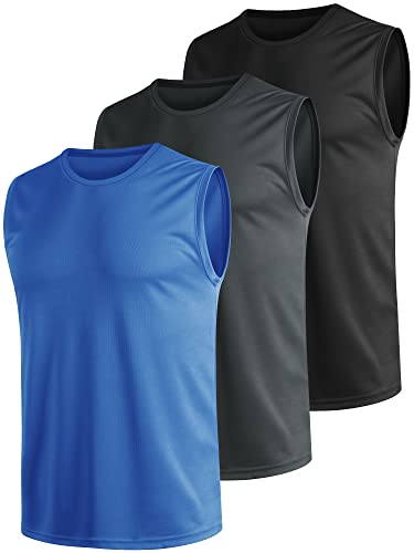 Teesmen Tank Top Herren Tanktop Muskelshirts Ärmelloses Shirt Achselshirts Axelshirt Muscle Sommer Sport Gym Lauf Fitness Atmungsaktiv MäNner Set 3er Pack (1, 4XL) von Teesmen