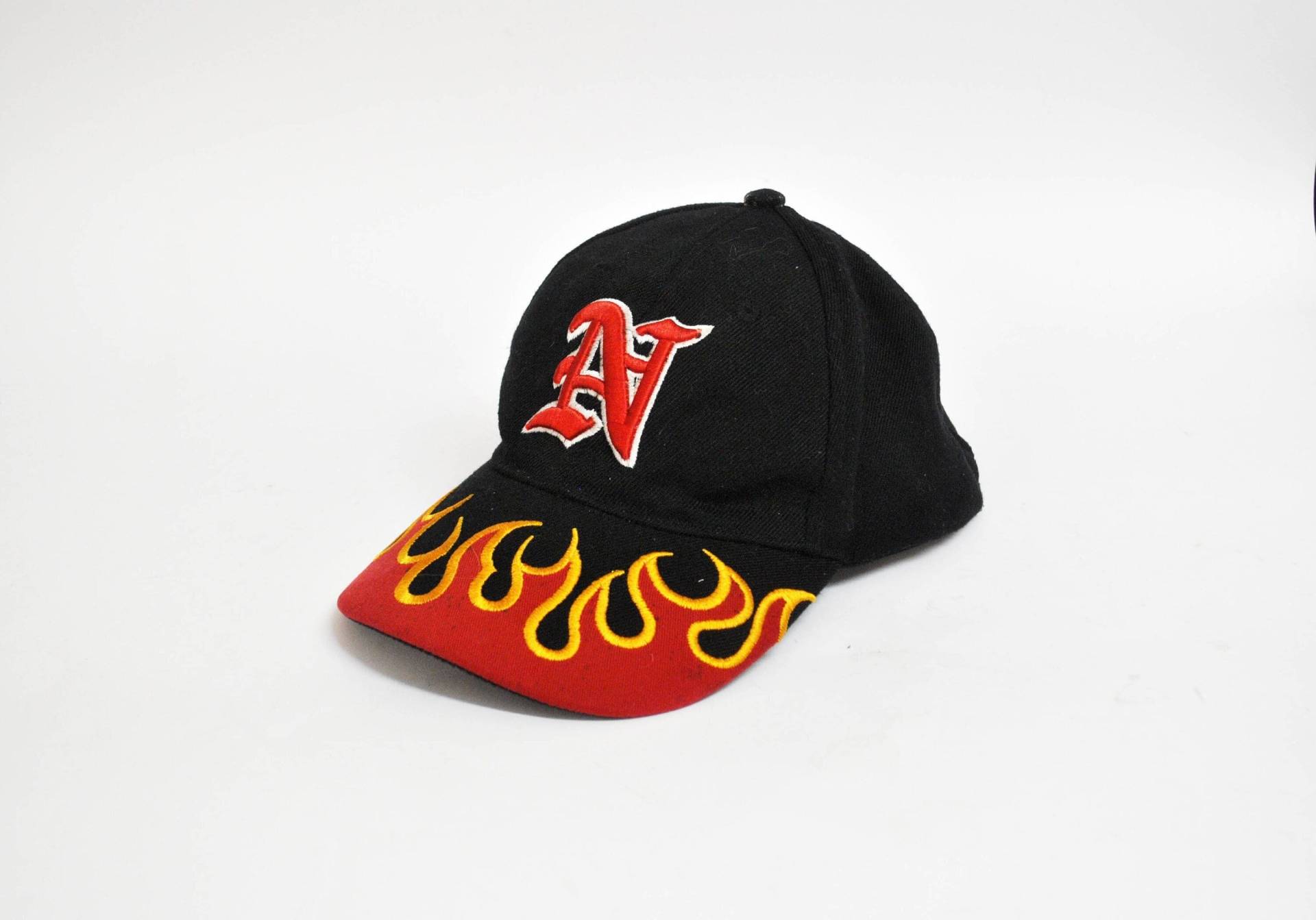 Flammen Strapback Hut Trucker Baseballkappe Mesh Hat N Hip Hop Flache Krempe Sonnenhut Vintage Geschenk Für Jungs von Teever