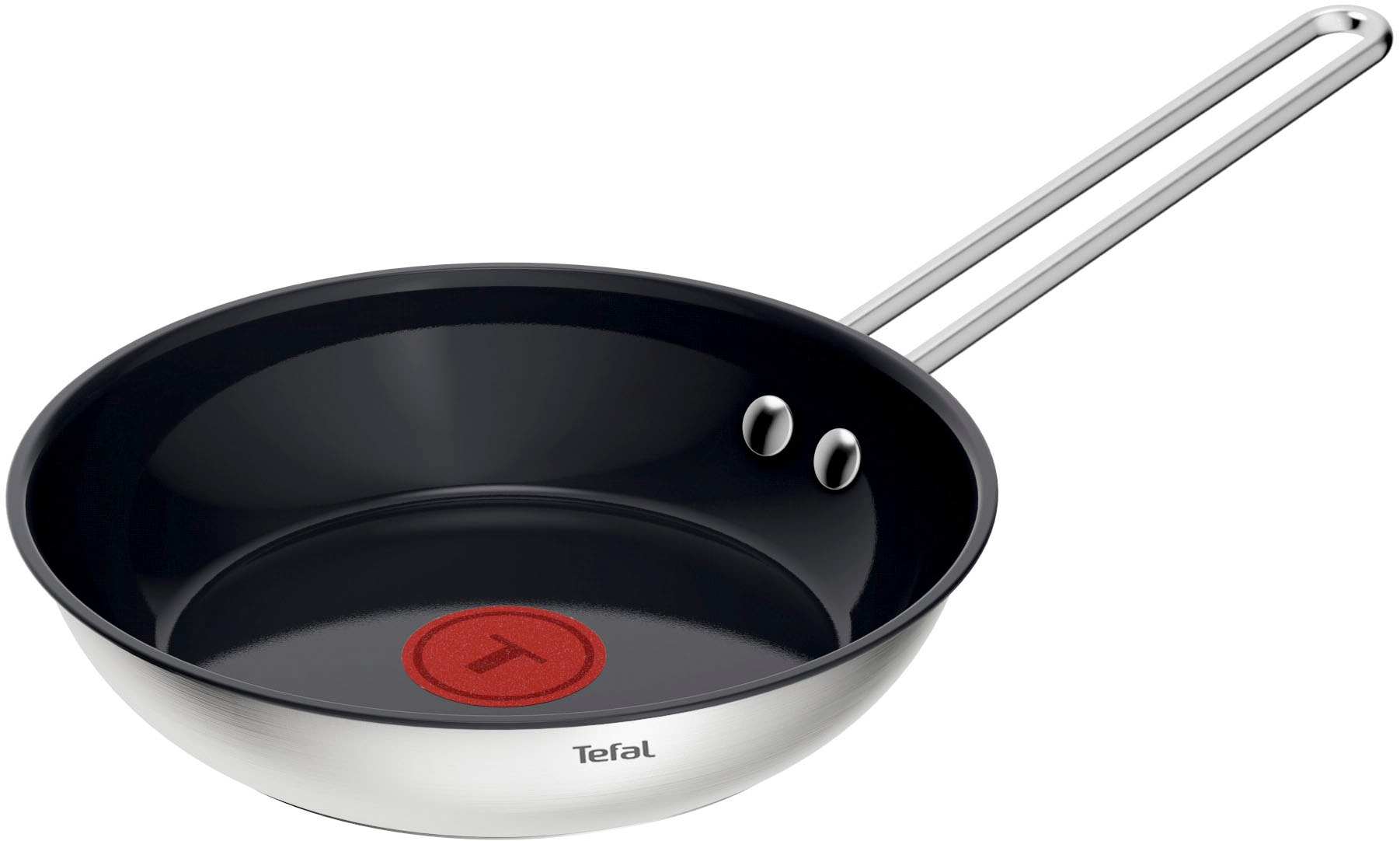 Tefal Bratpfanne "Nordica, beschichtete Pfanne Induktion, Thermo-Signal-Technologie" Edelstahl 1 Stk. tlg. minimalistisches Design, robuster Griff, geeignet für alle Herdarten von Tefal