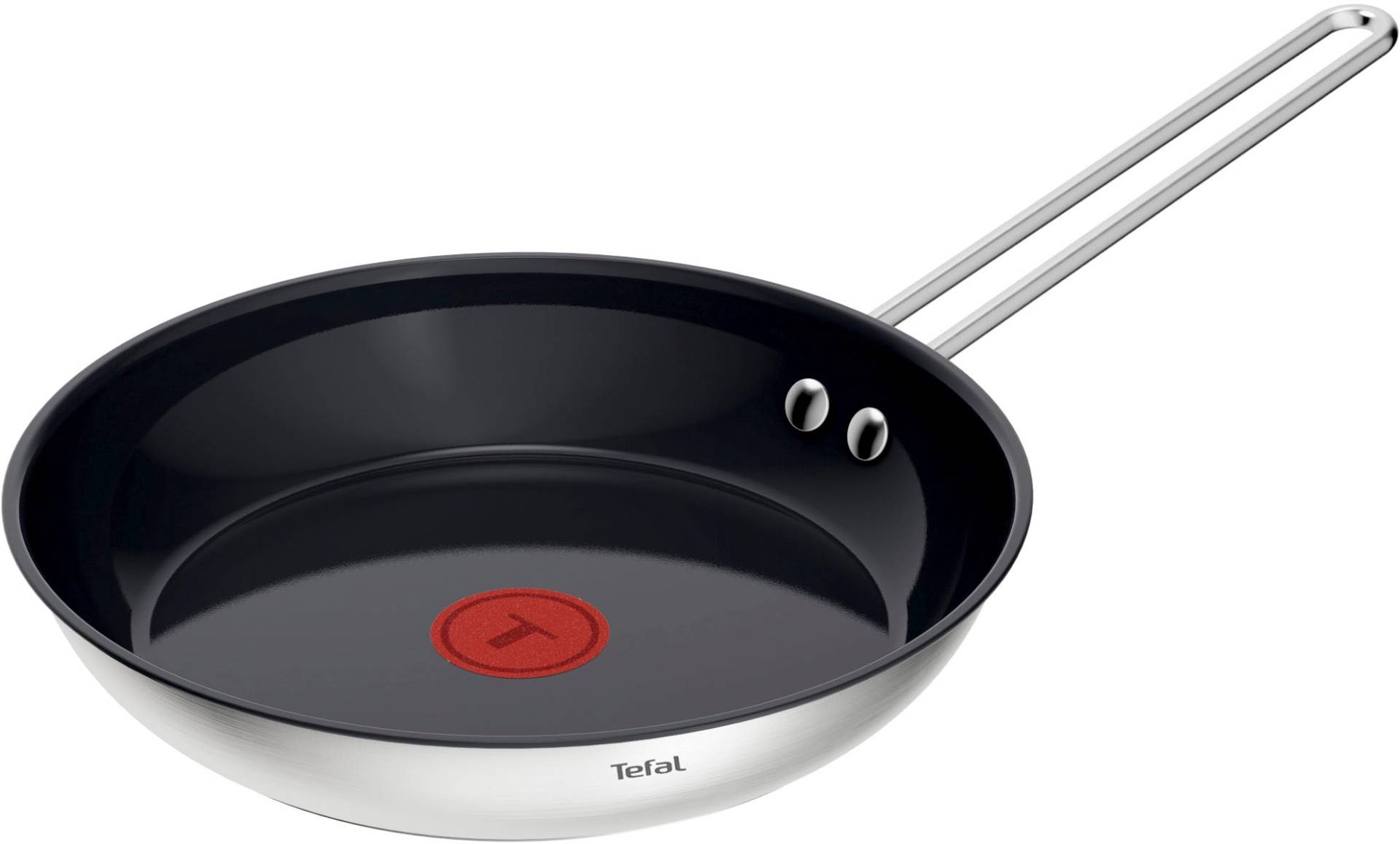 Tefal Bratpfanne "Nordica, beschichtete Pfanne Induktion, Thermo-Signal-Technologie" Edelstahl 1 Stk. tlg. minimalistisches Design, robuster Griff, geeignet für alle Herdarten von Tefal