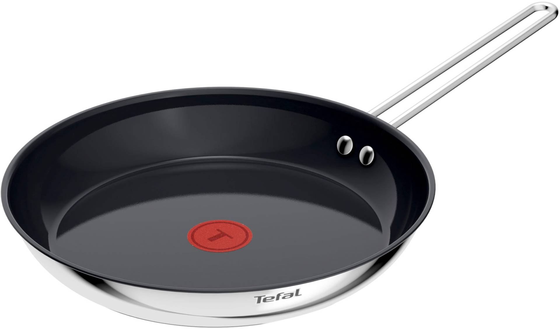 Tefal Bratpfanne "Nordica, beschichtete Pfanne Induktion, Thermo-Signal-Technologie" Edelstahl 1 Stk. tlg. minimalistisches Design, robuster Griff, geeignet für alle Herdarten von Tefal