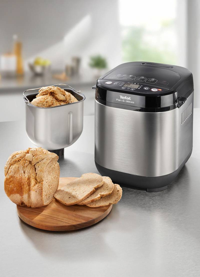 Tefal Brotbackautomat mit beschichteter Backform, Silber-Schwarz Tefal Brotbackautomat mit beschichteter Backform, Silber-Schwarz von Tefal