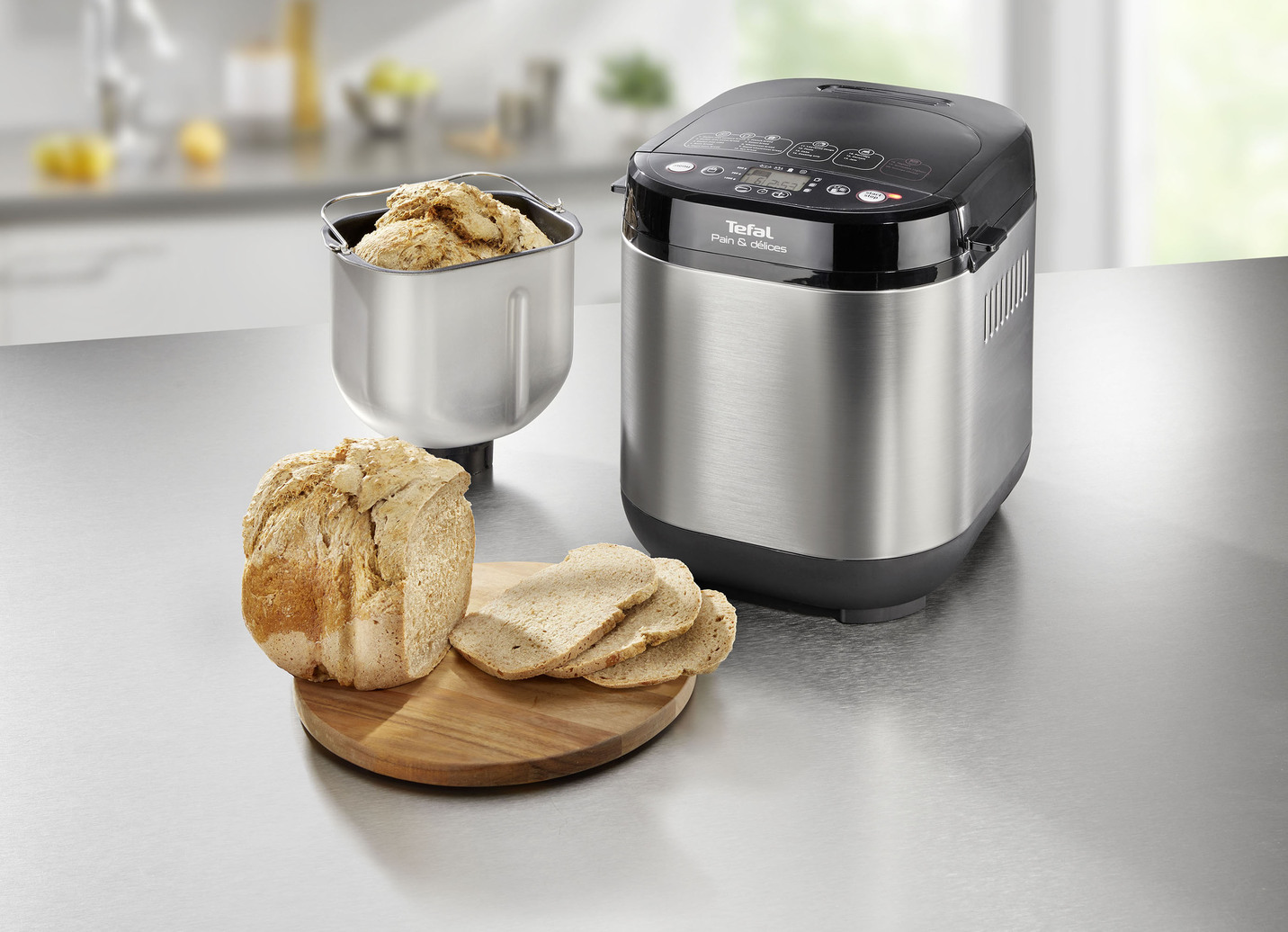 Tefal Brotbackautomat mit beschichteter Backform, Silber-Schwarz Tefal Brotbackautomat mit beschichteter Backform, Silber-Schwarz von Tefal