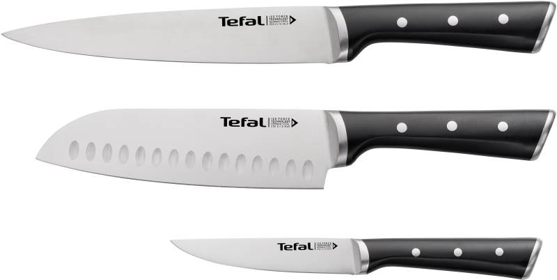 Tefal Messer-Set "K232S374 Ice Force" Edelstahl, lang anhaltende Schneidleistung und Schärfe von Tefal