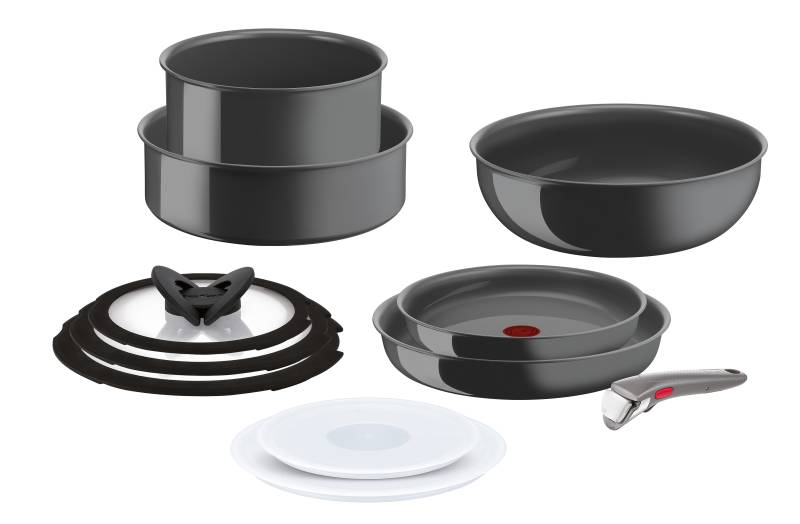 Tefal Pfannen-Set "Ingenio Renew" Aluminium Set, 11 Stk. tlg. abnehmbarer Griff, Antihaftversiegelung, Thermo-Signal, Induktion von Tefal