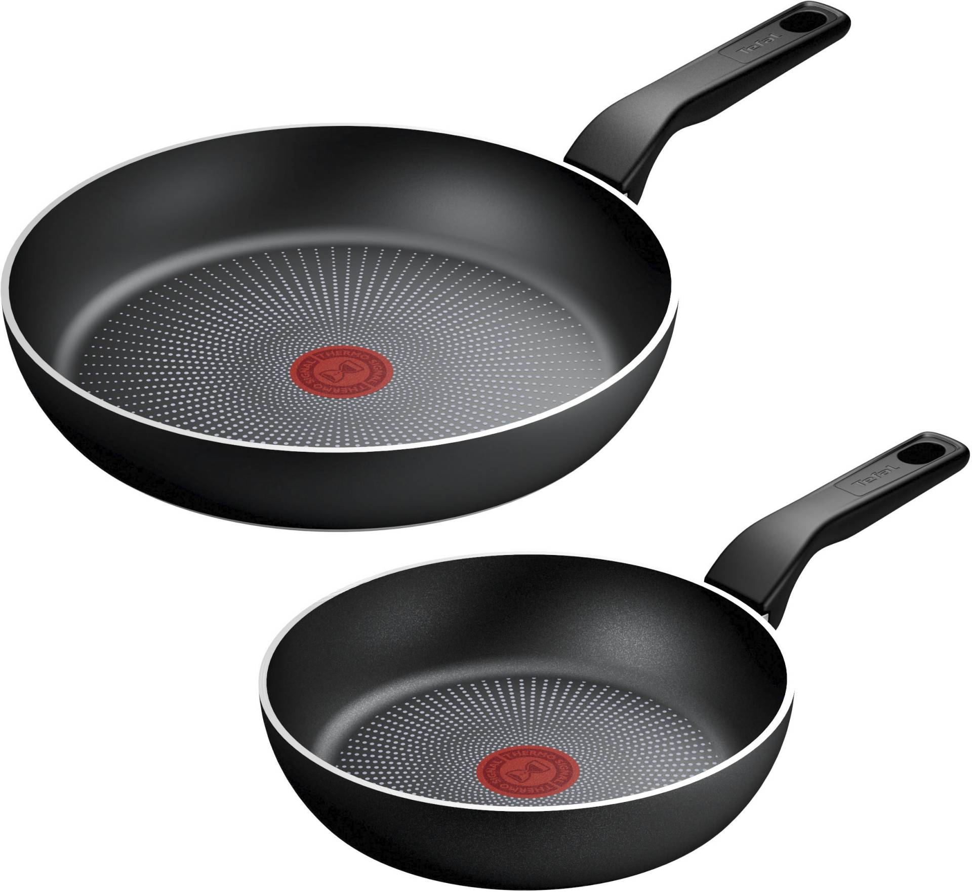 Tefal Pfannen-Set "Recycled On, Induktion, Ø 24/28 cm" Aluminium Set, je 1 Pfanne Ø 24/28 cm, 2 Stk. tlg. aus 100% recyceltem Aluminium, Antihaftversiegelung, Thermo-Signal von Tefal